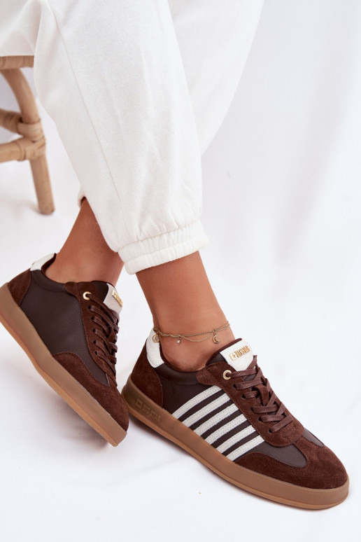 Scarpe modello sneakers FemminileAbilitatoturalnej Skóry I dalla pelle scamosciatau Big Star TT274715 CzekoladoAe