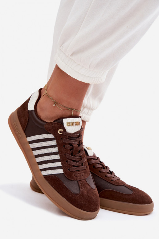 Scarpe modello sneakers FemminileAbilitatoturalnej Skóry I dalla pelle scamosciatau Big Star TT274715 CzekoladoAe