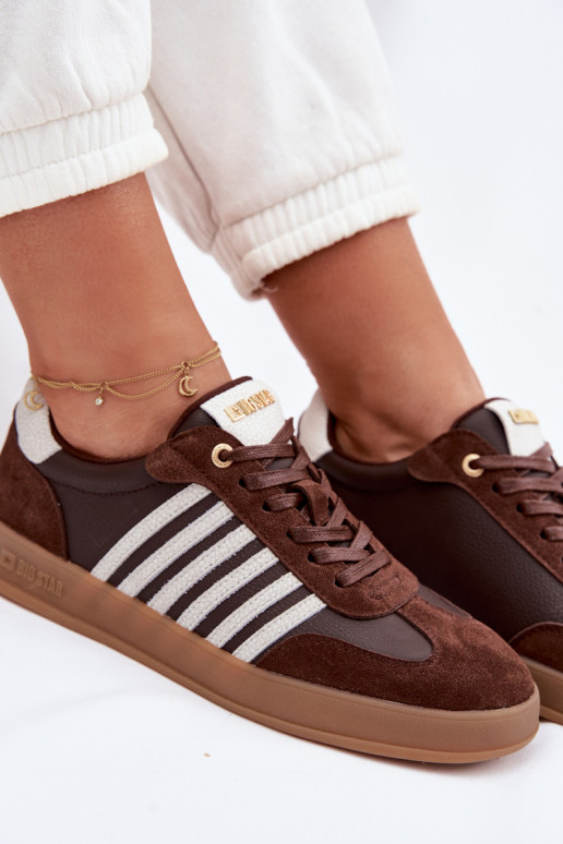 Scarpe modello sneakers FemminileAbilitatoturalnej Skóry I dalla pelle scamosciatau Big Star TT274715 CzekoladoAe