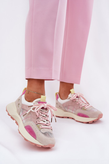 Scarpe sneakers da donna in camoscio Vinceza 66725 in vari colori