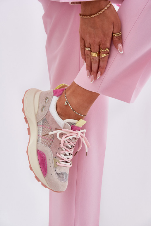 dalla pelle scamosciata scarpe da ginnastica Scarpe modello sneakers Femminile Vinceza 66725 Colori differenti