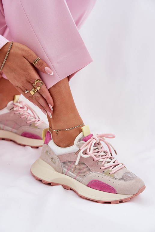 dalla pelle scamosciata scarpe da ginnastica Scarpe modello sneakers Femminile Vinceza 66725 Colori differenti