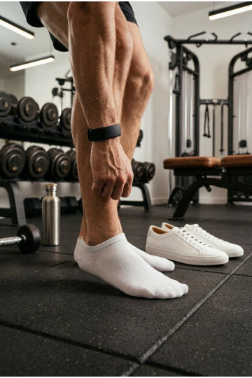 Calze da uomo Stopki ULTRA SOTTILI color bianco