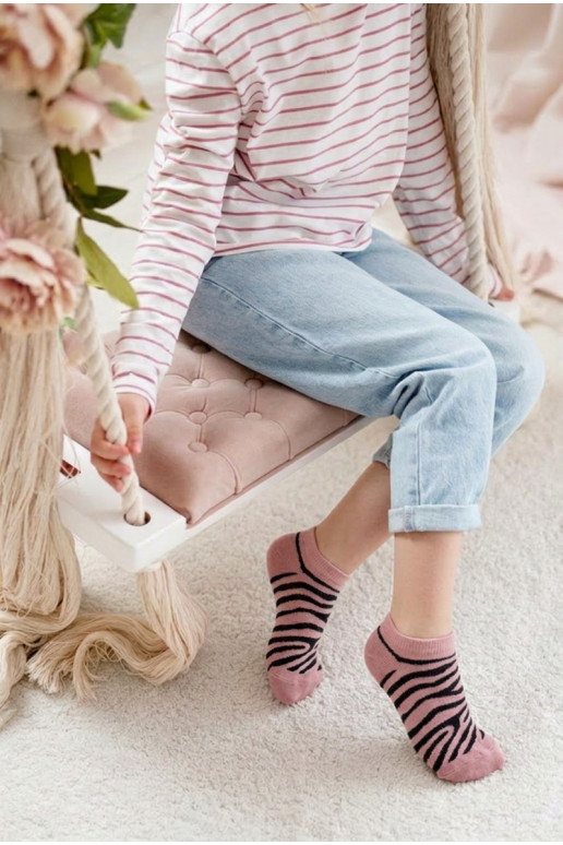 Calzini Infantile Gioventù Zebra colore rosa