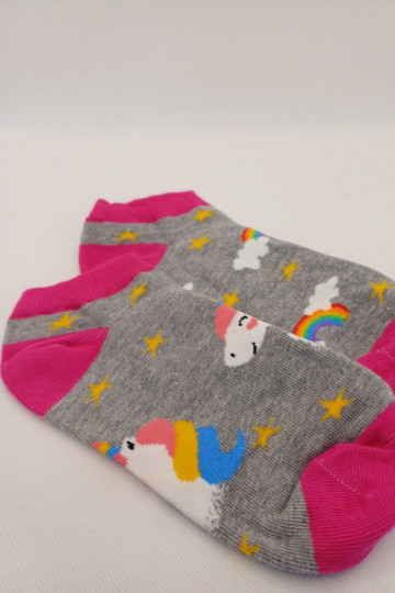 Calzini per bambini Unicorni color grigio 2