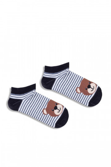 Calzini per bambini Strisce e Orsetti color nero