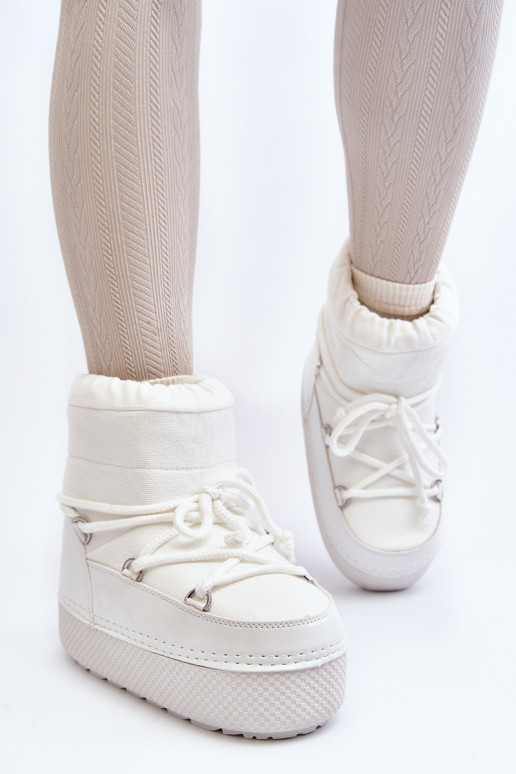 Femminile Stivali da neve con dettagli eleganti Colore bianco Toolsa