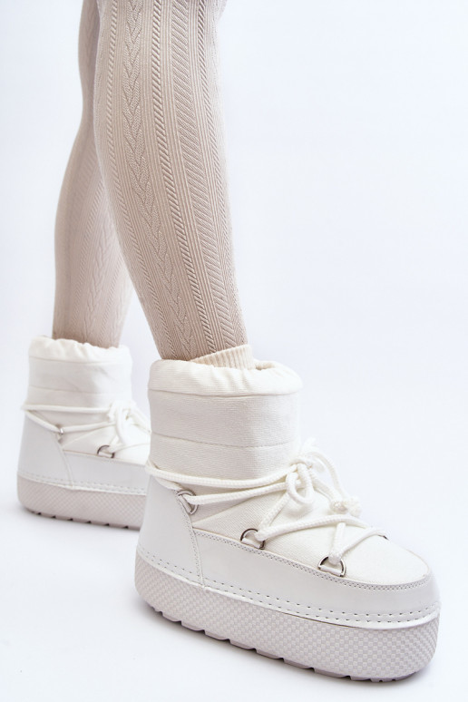 Femminile Stivali da neve con dettagli eleganti Colore bianco Toolsa