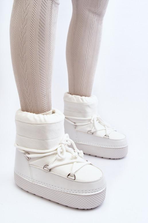 Femminile Stivali da neve con dettagli eleganti Colore bianco Toolsa