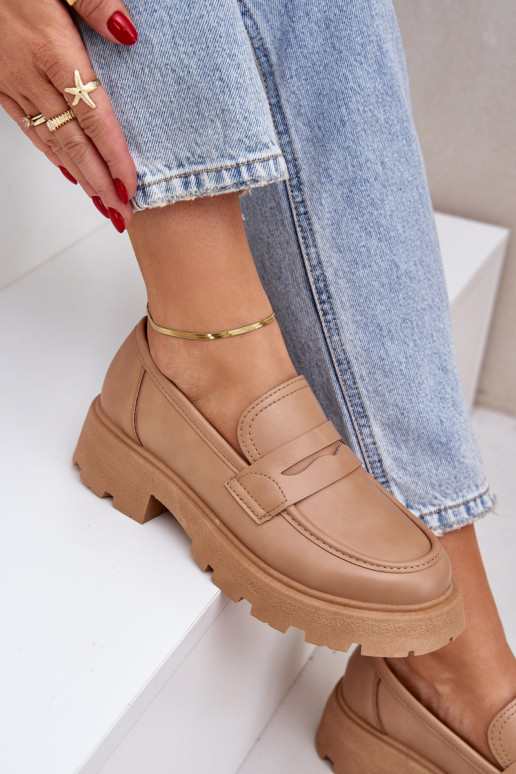 mocassini da donna in ecopelle beige Sendall