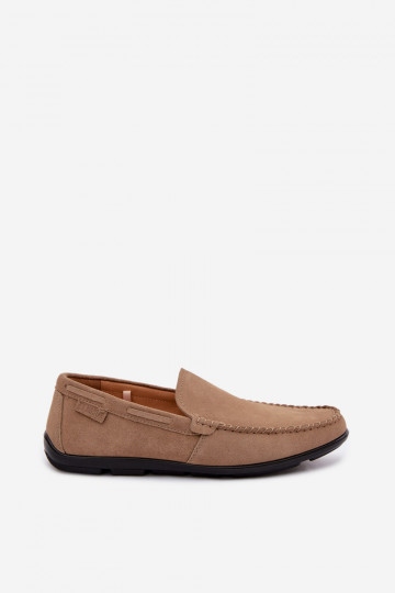 Mocassini da uomo in suede naturale Big Star TT174201 color sabbia 2