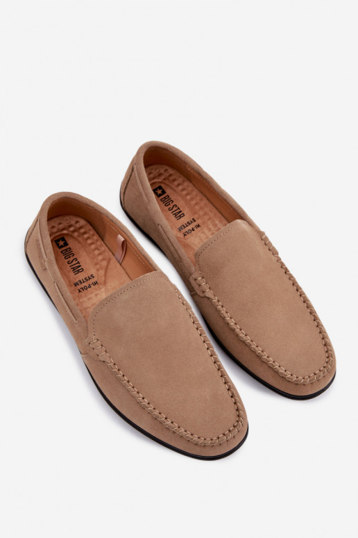 Mocassini per uomoAbilitatoturalnego dalla pelle scamosciatau Big Star TT174201 beige