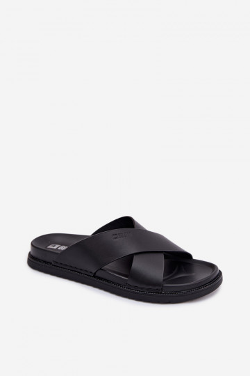 Ciabatte in pelle da uomo Big Star TT174217 nere
