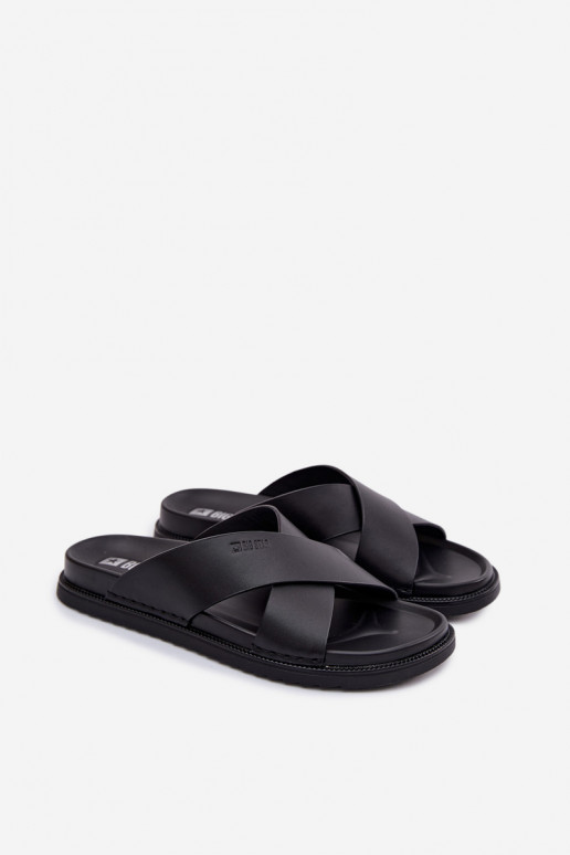 Pantofole in pelle per uomo Big Star TT174217 colore nero