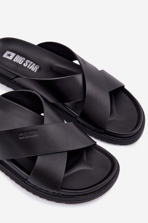 Pantofole in pelle per uomo Big Star TT174217 colore nero