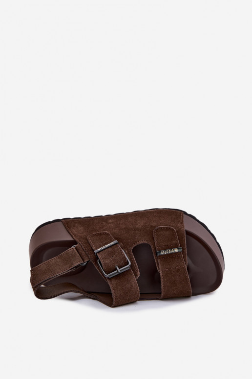 Sandali in camoscio con una piattaforma Big Star TT274236 CzekoladoAe