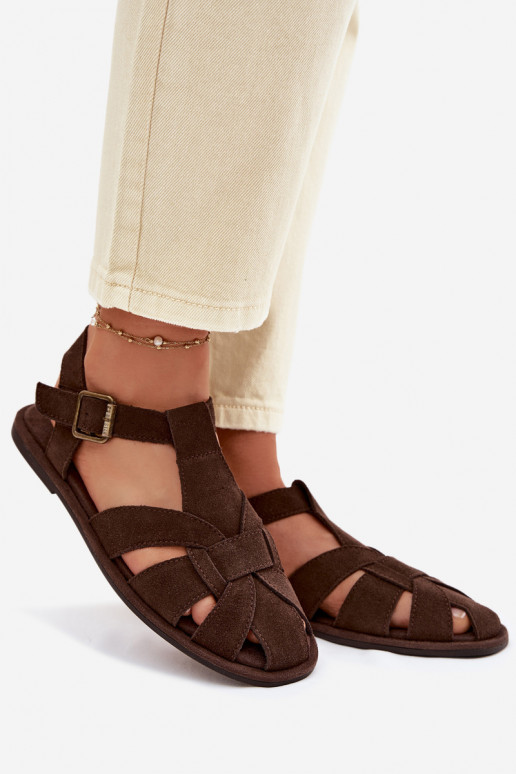 Sandali bassi da donnaAbilitatoturalnego dalla pelle scamosciatau Big Star TT274249 CzekoladoAe