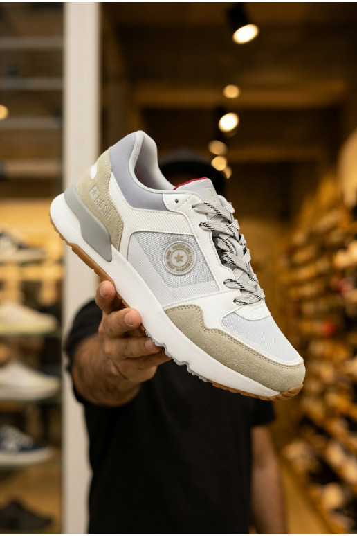 Scarpe modello sneakers per uomo con una piattaforma Big Star TT174032 Bianco-colore blu