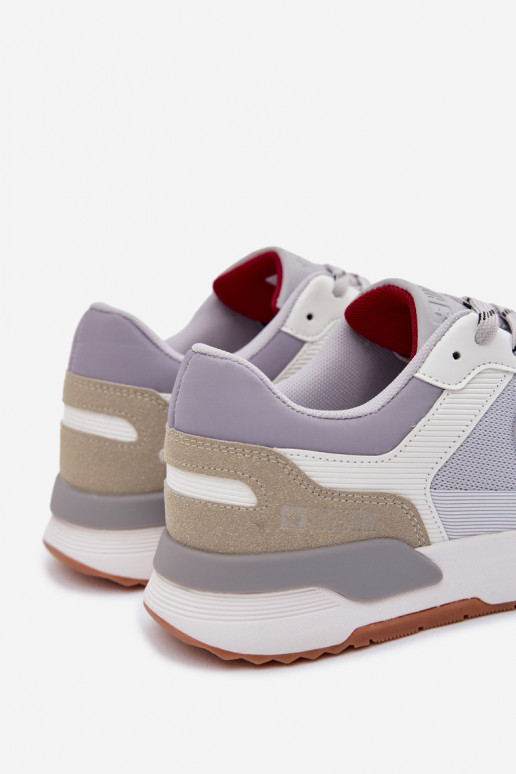 Scarpe modello sneakers per uomo con una piattaforma Big Star TT174032 Bianco-colore blu