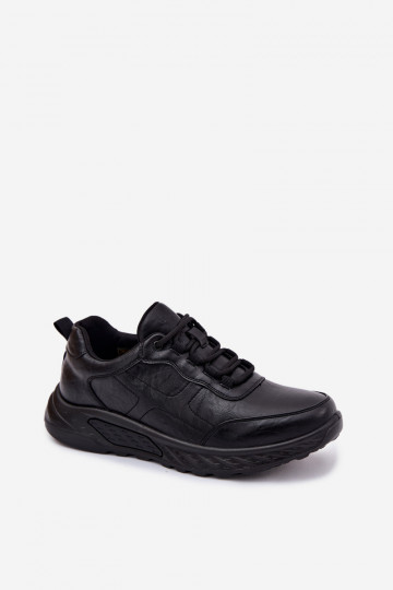 Sneaker da uomo in pelle sintetica nere Torven