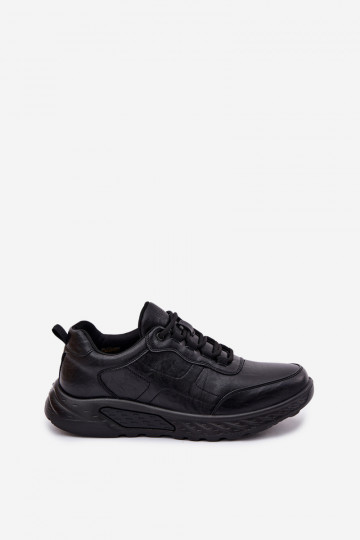 Sneaker da uomo in pelle sintetica nere Torven 2
