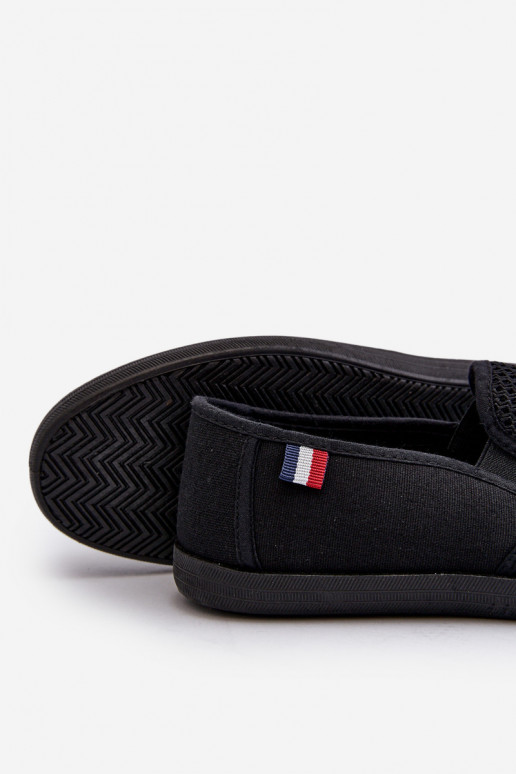 per uomo con elementi traforati Scarpe da ginnastica scarpe casual colore nero Koboru
