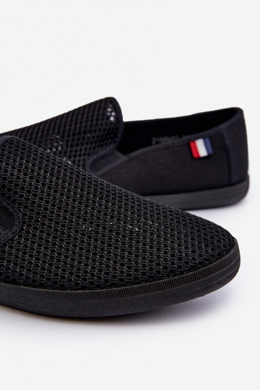 per uomo con elementi traforati Scarpe da ginnastica scarpe casual colore nero Koboru