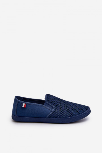 per uomo con elementi traforati Scarpe da ginnastica scarpe casual blu scuro Koboru 2
