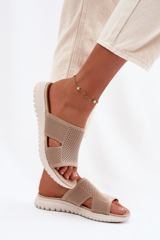 Pantofole da donna Sergio Leone KL064 beige