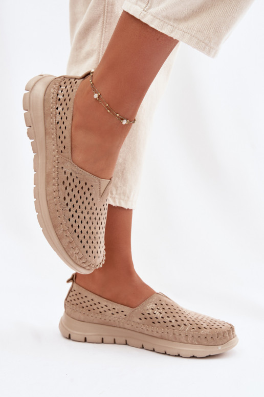 con elementi traforati  mocassini da donna Sergio Leone MK099H colore dorato