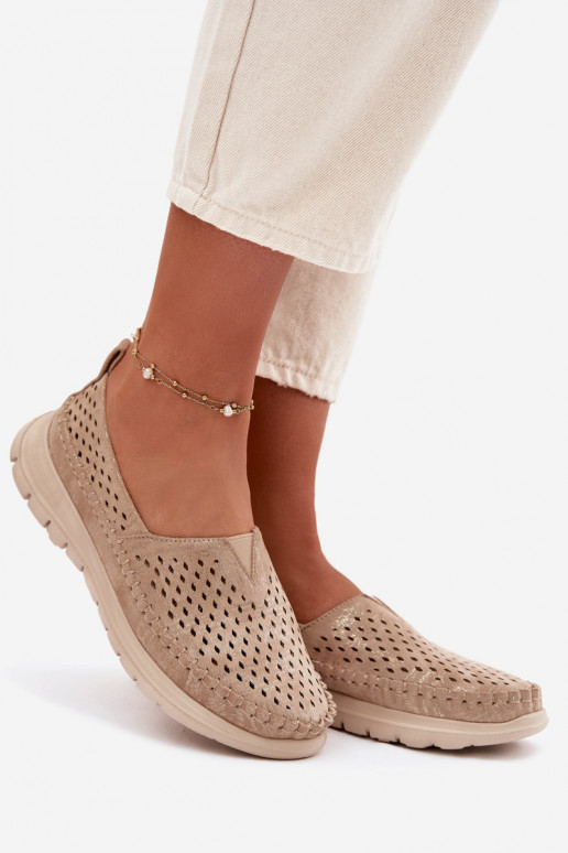 con elementi traforati  mocassini da donna Sergio Leone MK099H colore dorato