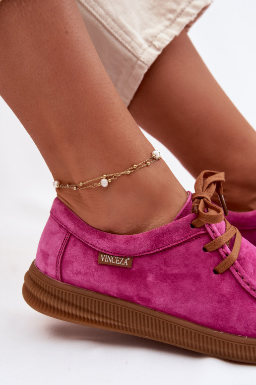 scarpeAbilitatoturalnego dalla pelle scamosciatau Vinceza 95391 colore rosa