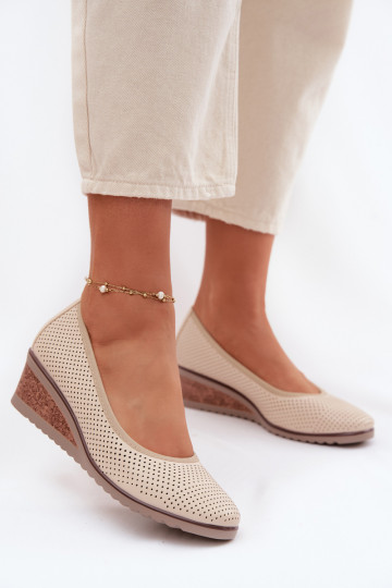 scarpe Femminile con una piattaforma Vinceza 58629 colore avorio 2