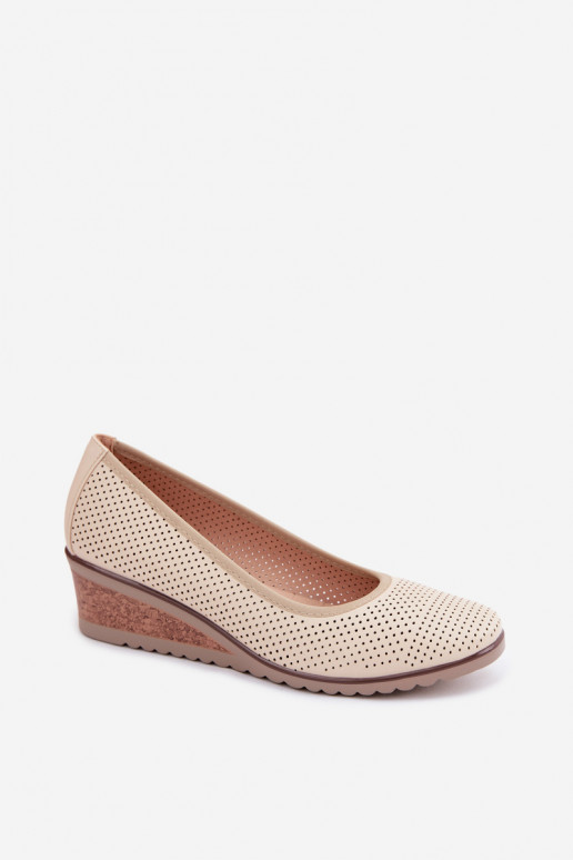 scarpe Femminile con una piattaforma Vinceza 58629 colore avorio