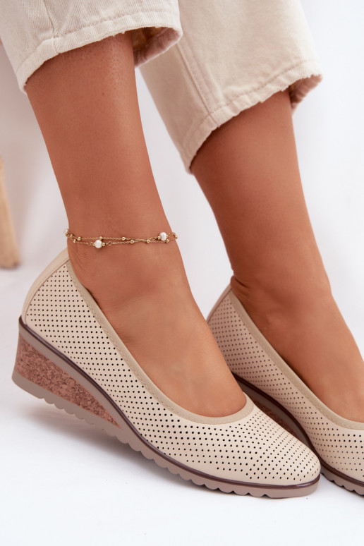 scarpe Femminile con una piattaforma Vinceza 58629 colore avorio