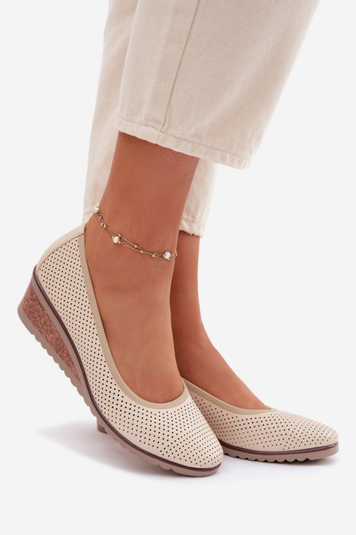 scarpe Femminile con una piattaforma Vinceza 58629 colore avorio