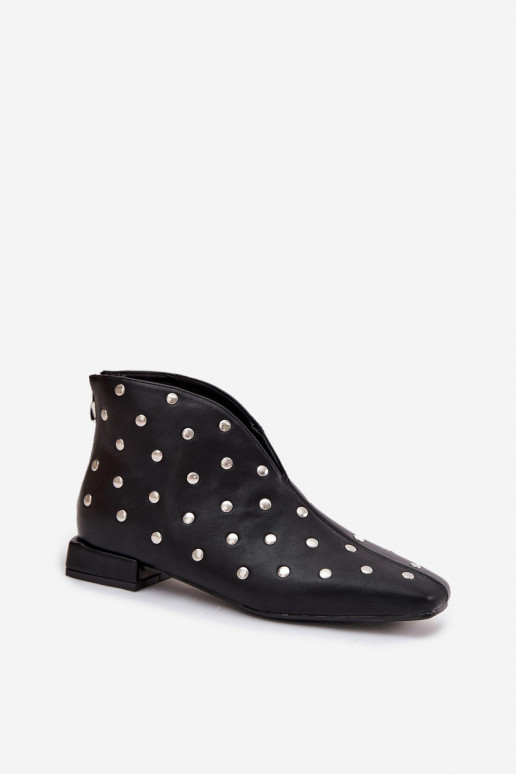 Stivali da donna Abilitato Impercettibilem Obcasie Ze color argentom Zdobieniem colore nero Rosalind