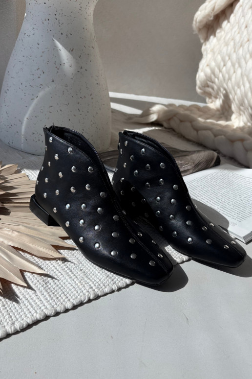 Stivali da donna Abilitato Impercettibilem Obcasie Ze color argentom Zdobieniem colore nero Rosalind