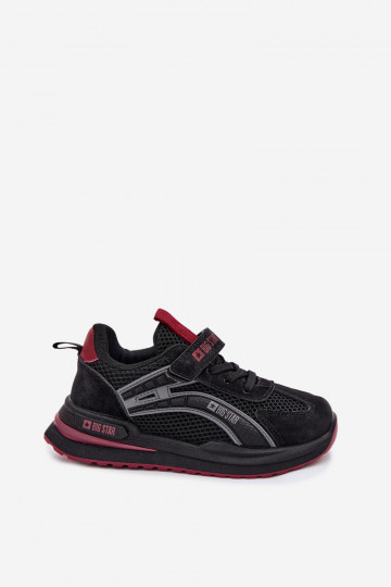 Scarpe sportive per bambini Big Star TT374152 HI-POLY SYSTEM nere e bordeaux 2