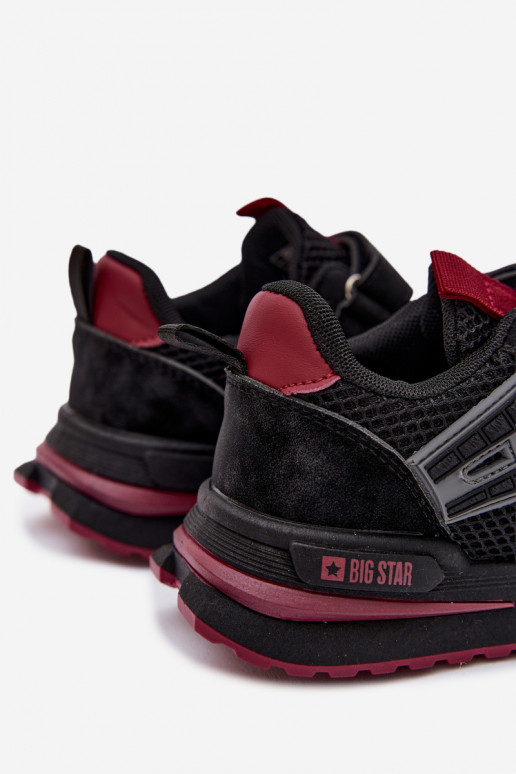 scarpe Scarpe da ginnastica per bambini Big Star TT374152 HI-POLY SYSTEM Nero e-Borgogna