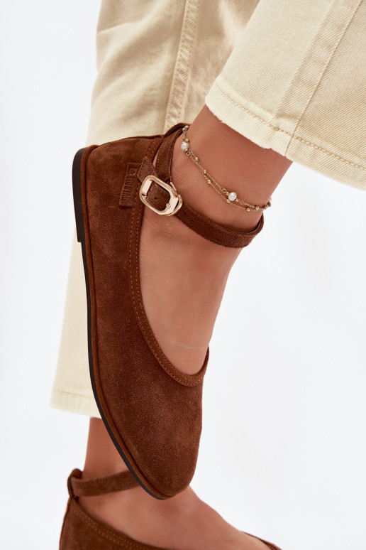 BallerineAbilitatoturalnego dalla pelle scamosciatau Big Star TT274211 colore marrone