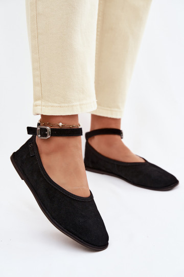 BallerineAbilitatoturalnego dalla pelle scamosciatau Big Star TT274212 colore nero 2