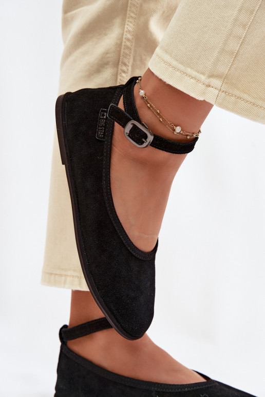 BallerineAbilitatoturalnego dalla pelle scamosciatau Big Star TT274212 colore nero