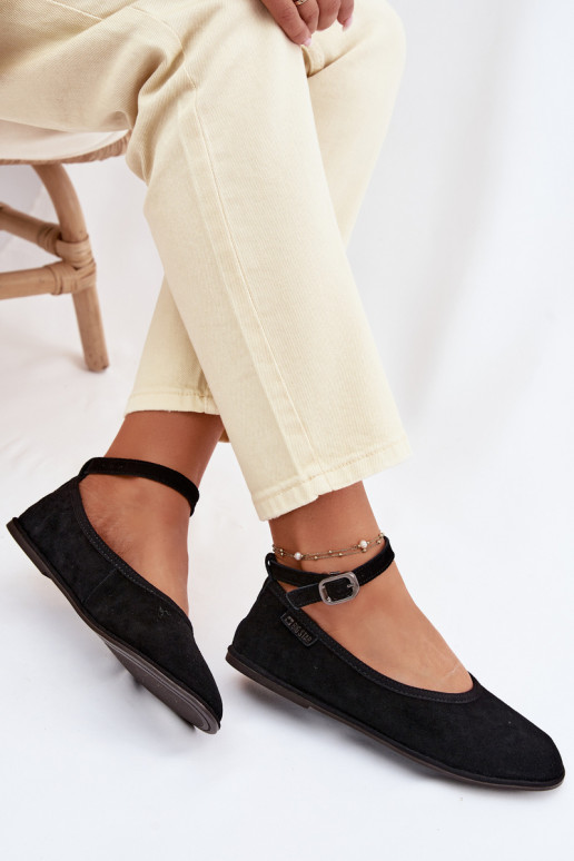 BallerineAbilitatoturalnego dalla pelle scamosciatau Big Star TT274212 colore nero