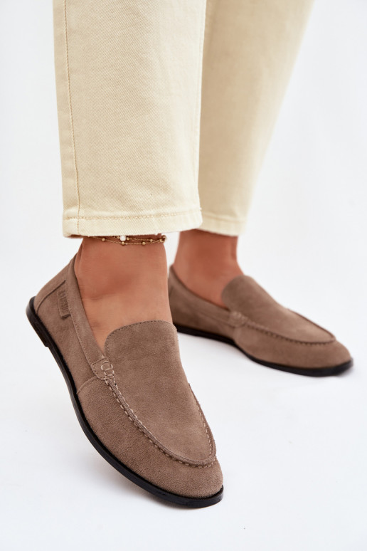 mocassini da donnaAbilitatoturalnego dalla pelle scamosciatau Big Star TT274207 beige