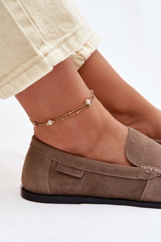 mocassini da donnaAbilitatoturalnego dalla pelle scamosciatau Big Star TT274207 beige