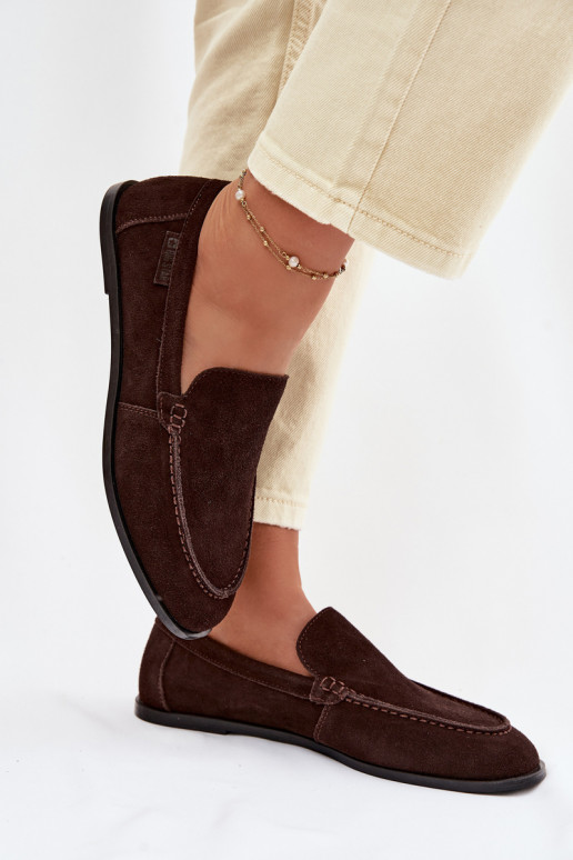 mocassini da donnaAbilitatoturalnego dalla pelle scamosciatau Big Star TT274208 CzekoladoAe