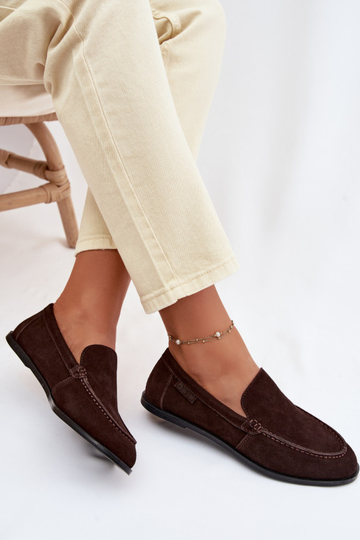 mocassini da donnaAbilitatoturalnego dalla pelle scamosciatau Big Star TT274208 CzekoladoAe