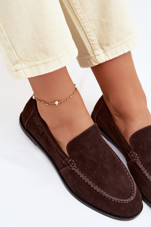 mocassini da donnaAbilitatoturalnego dalla pelle scamosciatau Big Star TT274208 CzekoladoAe