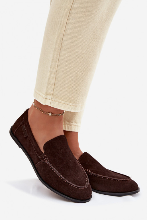 mocassini da donnaAbilitatoturalnego dalla pelle scamosciatau Big Star TT274208 CzekoladoAe